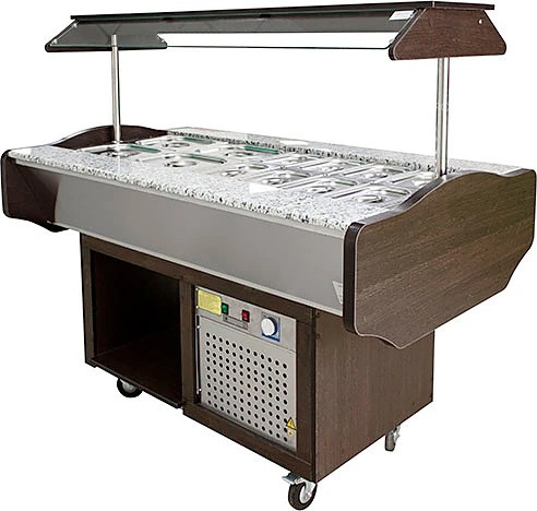 Салат-бар охлаждаемый ПищТех СОЭП-ШС-Г (венге)