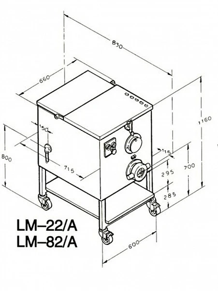 Мясорубка Koneteollisuus (KT) LM-82/A (корпус чугун, шнек алюминиевый, с педалью)