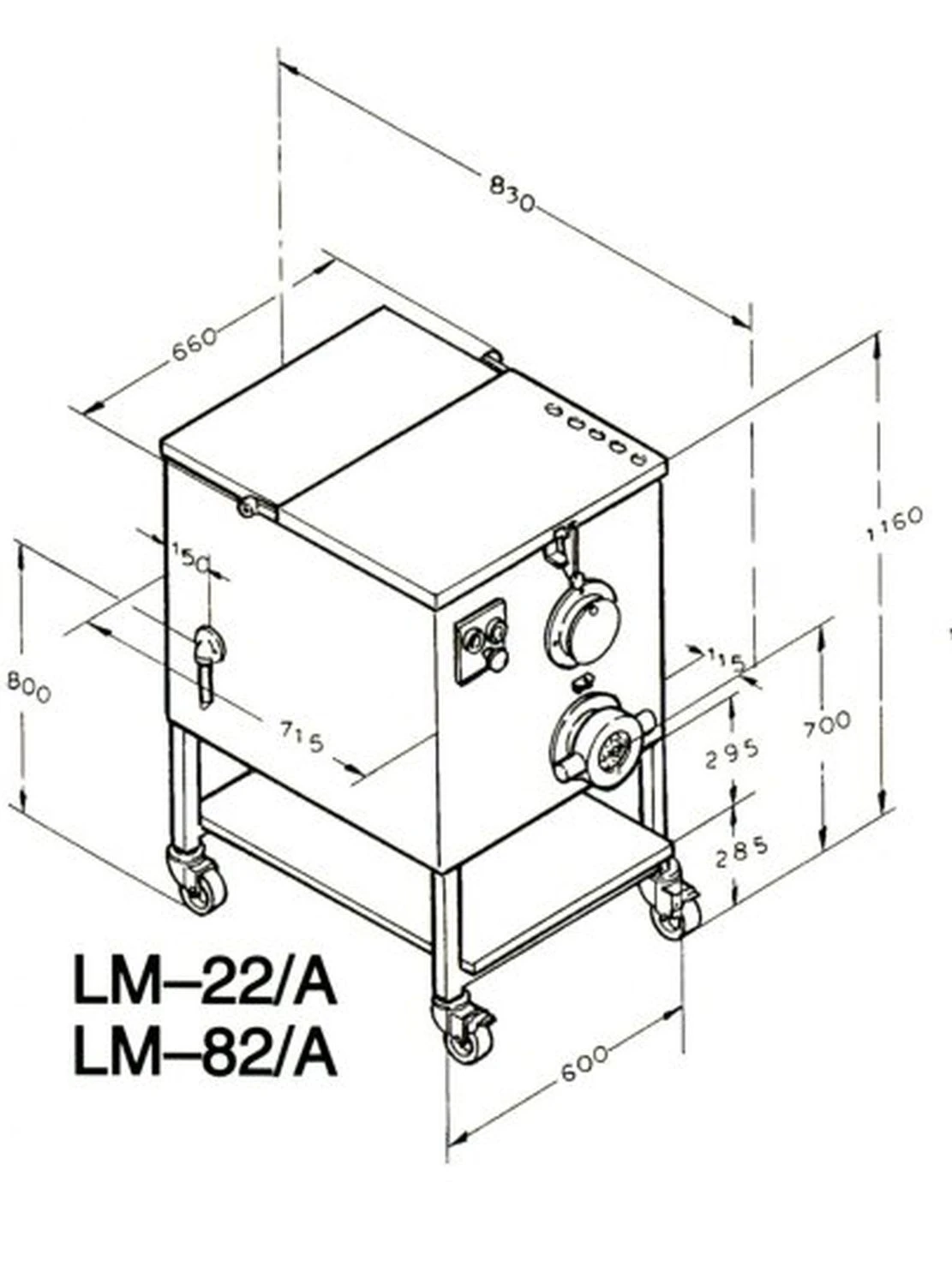 Мясорубка Koneteollisuus (KT) LM-82/A (корпус чугун, шнек алюминиевый, с педалью)