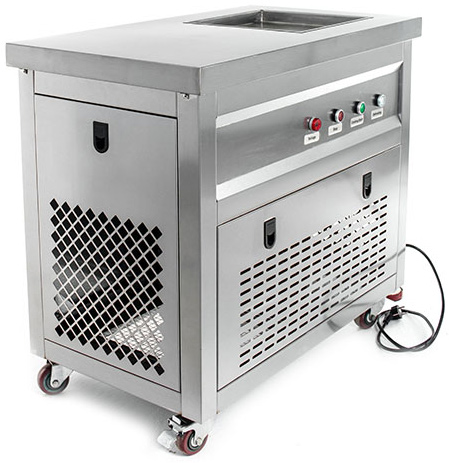 Фризер для жареного мороженого Foodatlas KCB-1F (световой короб) (стол для топпингов)