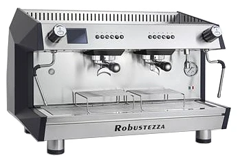 Рожковая кофемашина ROBUSTEZZA BZA2E (черная/сталь) (дисплей) (высок гру) (экономайз) (подсвет) (мул