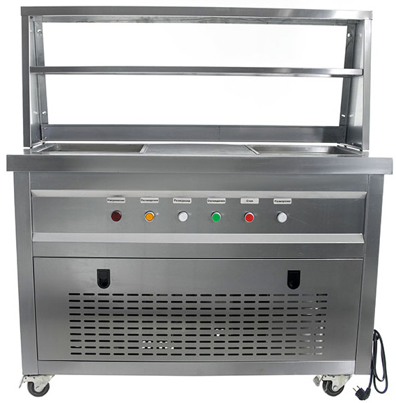 Фризер для жареного мороженого Foodatlas KCB-2F (контейнеры) (стол для топпингов)