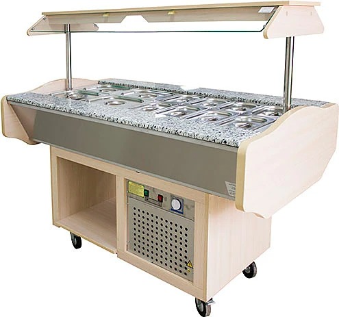 Салат-бар охлаждаемый ПищТех СОЭП-ШС-Г (молочный дуб)