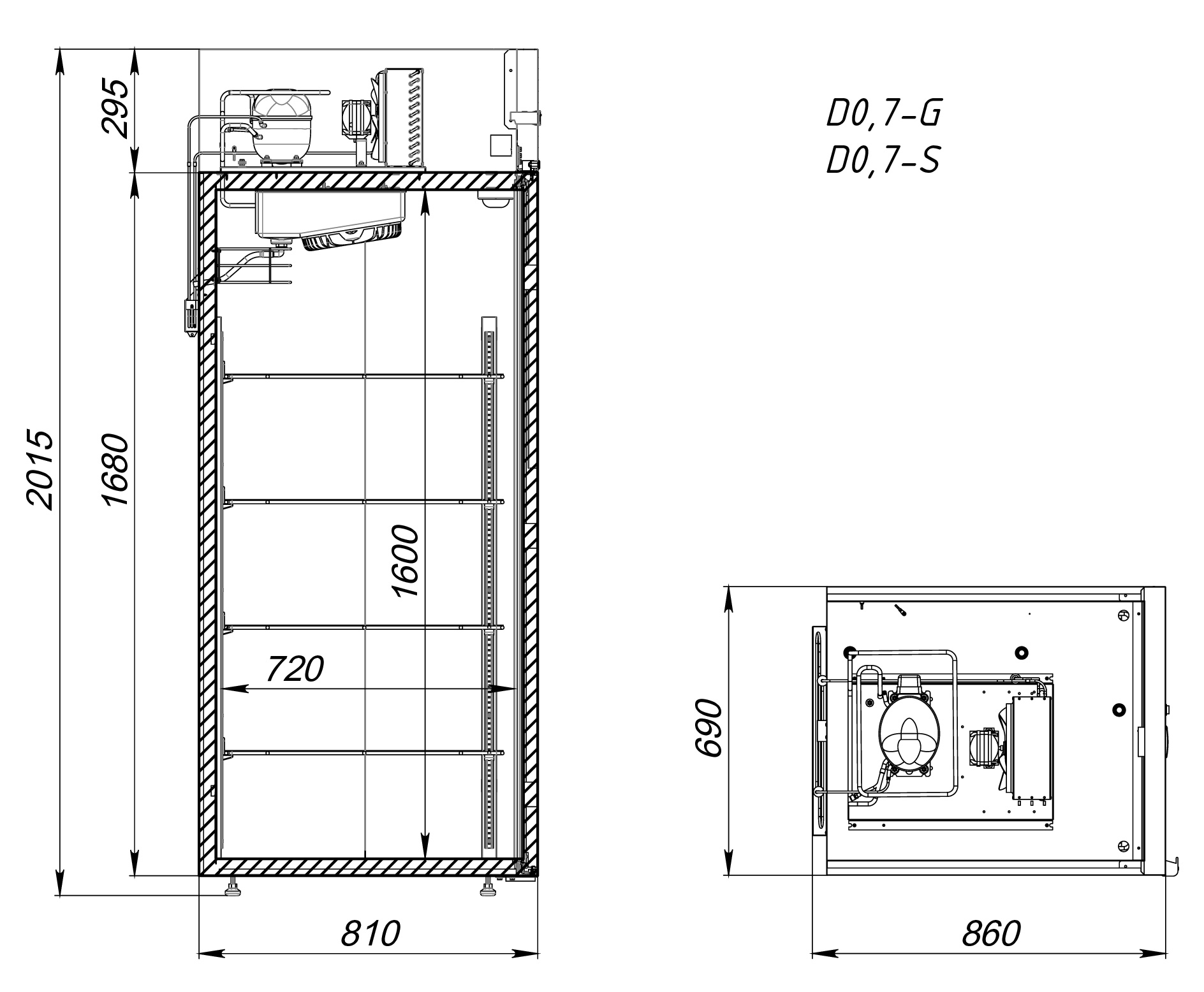 Шкаф холодильный Аркто D0.7-S