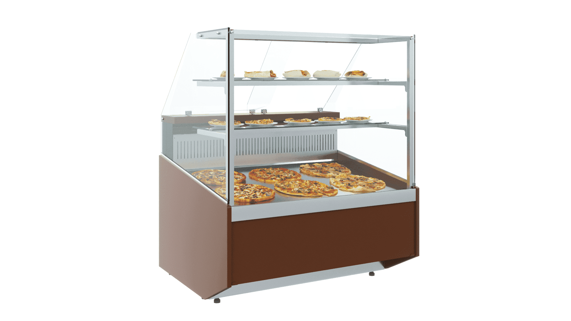 Витрина кондитерская Полюс KC95 SM 2,0-1 (1008, дуб темный)