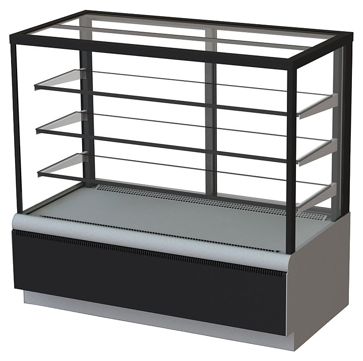 Витрина кондитерская Kayman K-ВК-1300 (Квадро) (Серебро)