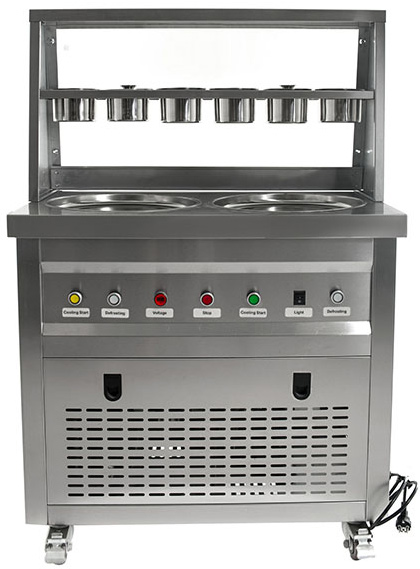 Фризер для жареного мороженого Foodatlas KCB-2Y (контейнеры) (световой короб) (2 комрпессора)