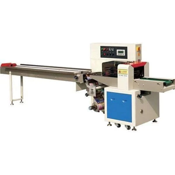 Горизонтальная упаковочная машина Hualian Machinery DXDZ-450XD (3 servo, лент. 200 мм, рег.форм., H 