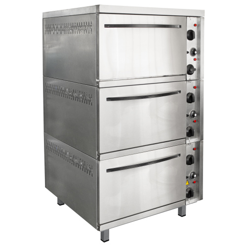 Шкаф жарочный ПищТех ШЭЖП-3-01 (лицо и кам. нерж, подстав окр.)