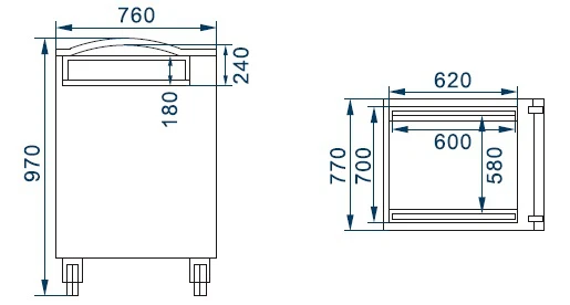 Машина вакуумной упаковки Kocateq Buffalo 60x2/40