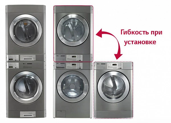 Стирально-сушильная машина (колонна) LG TD-V1329E7Т + WD-M069BD2S