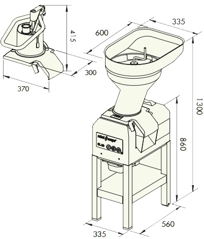 Овощерезка Robot Coupe CL60 2 воронки