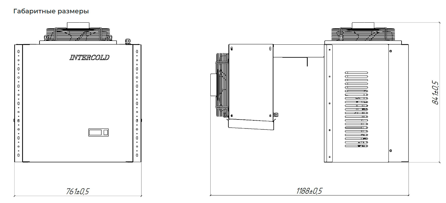 Холодильный моноблок Intercold MMCM 331 FT (опция -10° С)