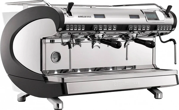Рожковая кофемашина Nuova Simonelli Aurelia WAVE T3 2Gr (380V) (черная)(самоочистка)(высокие группы)
