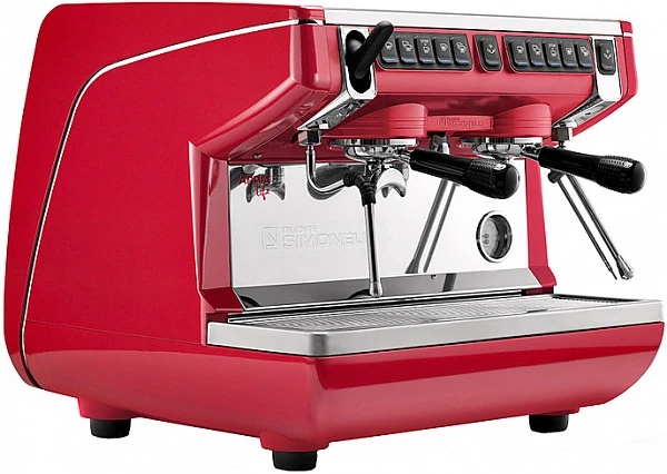 Рожковая кофемашина Nuova Simonelli Appia Life Compact 2Gr V (220V) (красная) (экономайзер)(высокие)