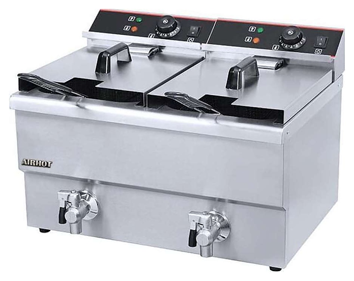 Фритюрница AIRHOT EF10T+10T (с краном)