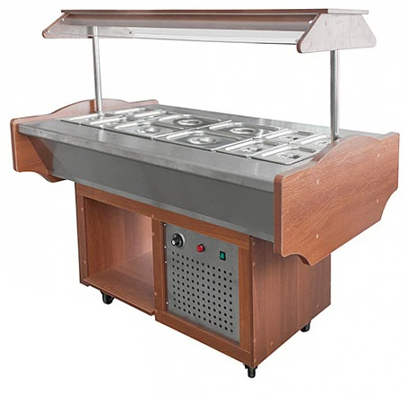 Салат-бар охлаждаемый ПищТех СОЭП-ШС (орех)