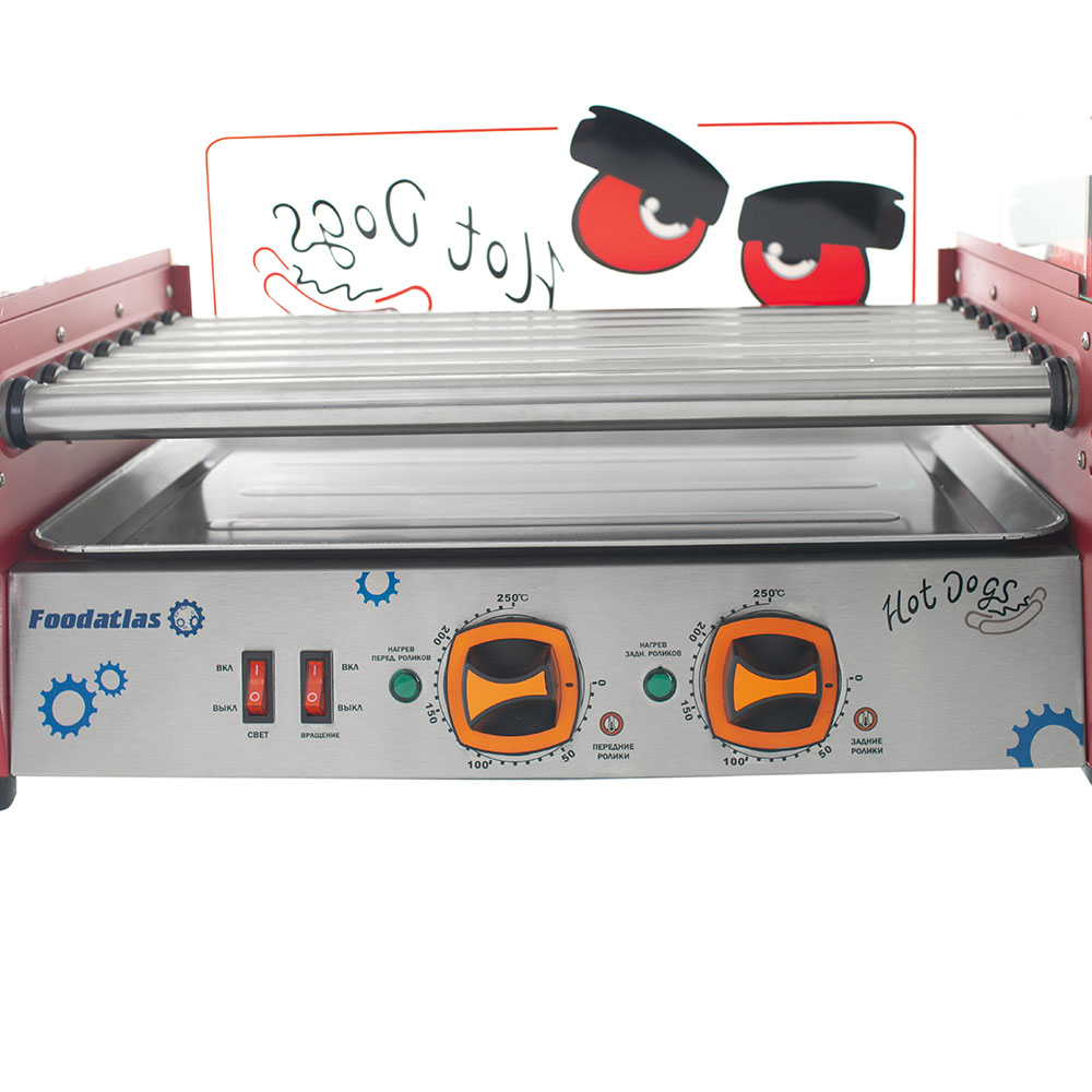 Аппарат для приготовления хот-догов Foodatlas WY-007 (гриль роликовый)