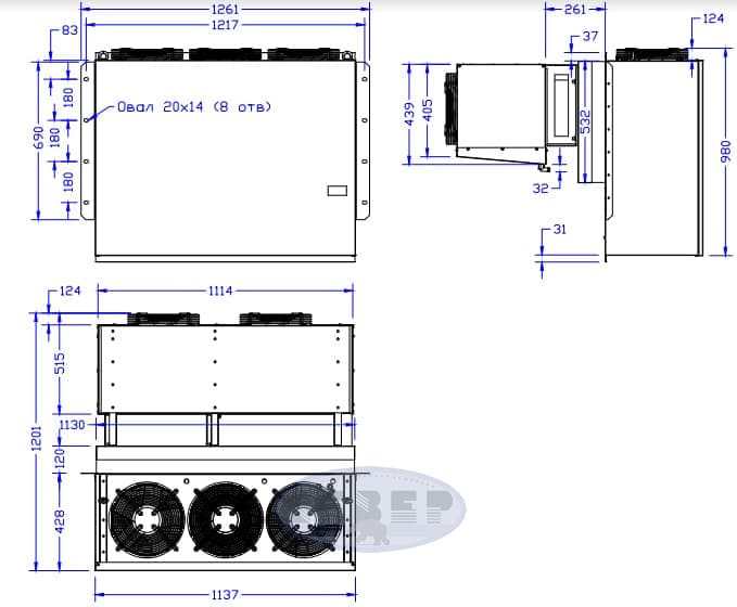 Холодильный моноблок Север BGM 435 S