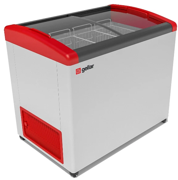Морозильный ларь Gellar FG 375 E (FG 350 E) красный