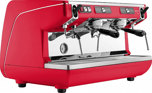 Рожковая кофемашина Nuova Simonelli Appia Life 2Gr S (220V) (красная) (экономайзер) (высокие группы)