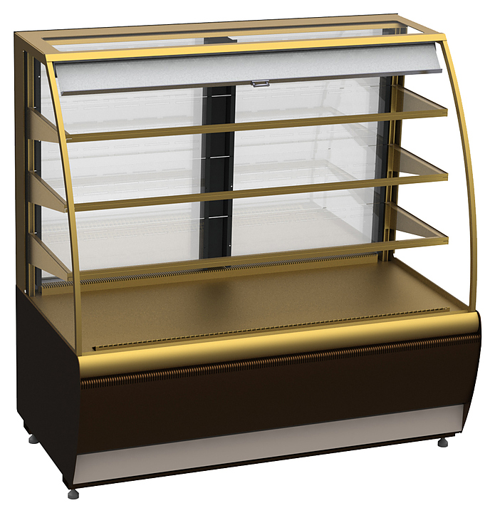 Витрина кондитерская Kayman K-ВК-1300 (Открытая) (Бронза)