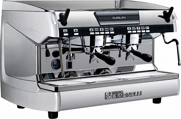 Рожковая кофемашина Nuova Simonelli Aurelia II 2Gr V 220V (белый жемчуг) (LED) (высокие группы) (141