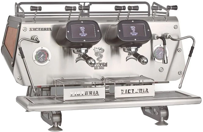 Рожковая кофемашина Bezzera Victoria PID 2 группы, черная и кожа
