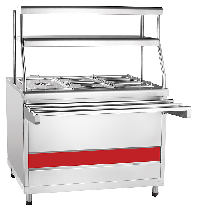 Мармит вторых блюд паровой Abat Аста ЭМК-70КМ с подогреваемыми полками, столешница нерж