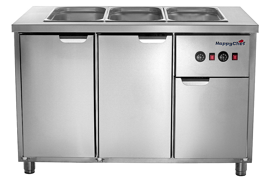 Стол тепловой Happy Chef TH GM 1-1-1-P2, с подогреваемой ванной