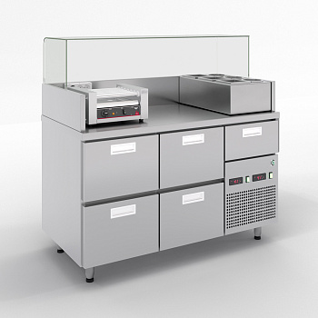 Станция холодильная LARK 1390*750*1430 (для бургеров)