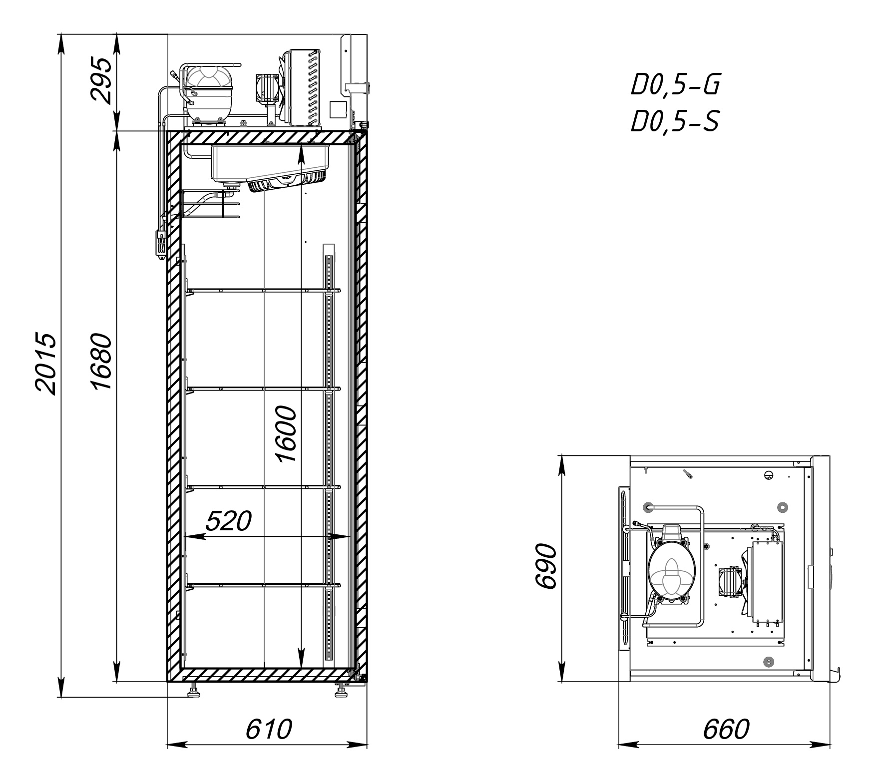 Шкаф холодильный Аркто D0.5-SL