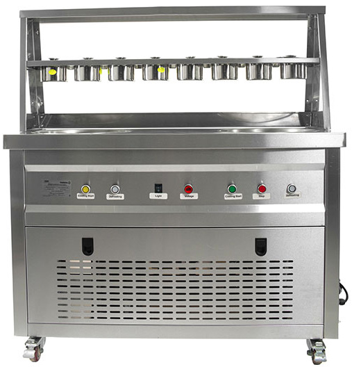 Фризер для жареного мороженого Foodatlas KCB-2Y (контейнеры) (световой короб) (стол для топпингов)