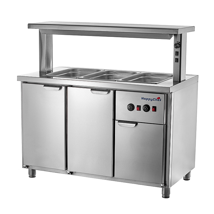Стол тепловой Happy Chef TH GM 1-P2, с подогреваемой ванной