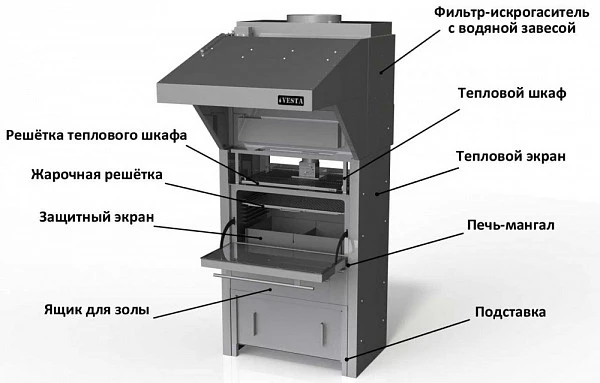 Печь на твердом топливе (хоспер) Vesta 50 N