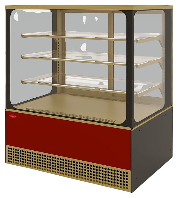 Витрина кондитерская Kayman KВК-950М (Квадро) (золото)