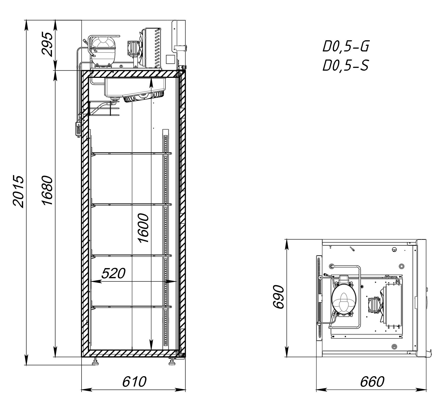 Шкаф холодильный Аркто D0.5-S