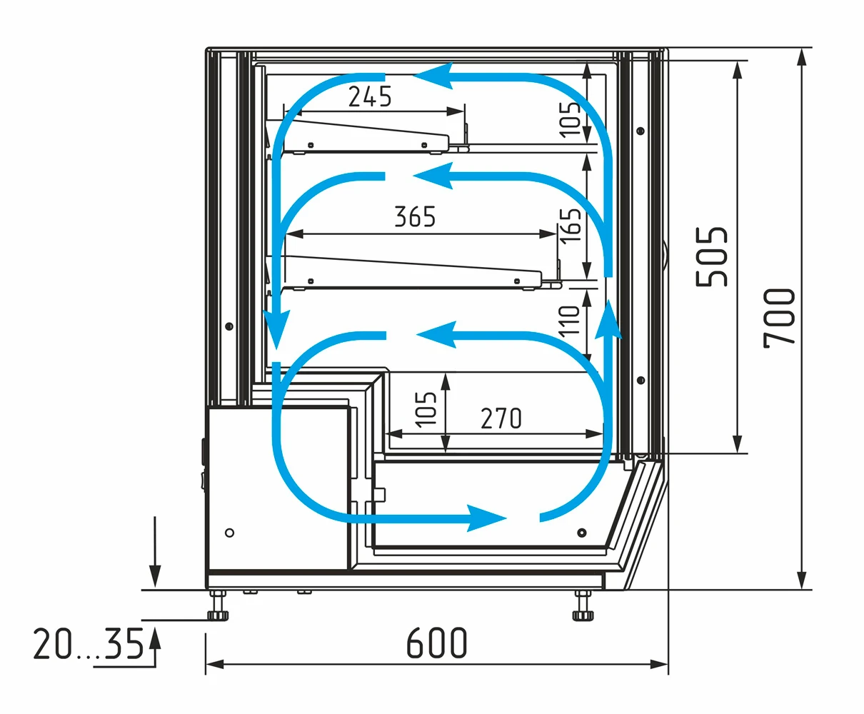 Витрина холодильная Полюс Carboma AMRA AC59 VM 0,9-1 Slider (0430)