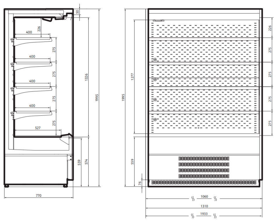 Холодильная горка Chilz Berg 100 RAL7016