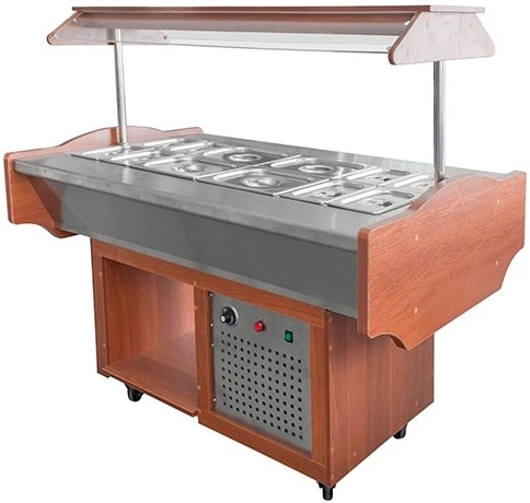 Салат-бар охлаждаемый ПищТех СОЭП-ШС (молочный дуб)