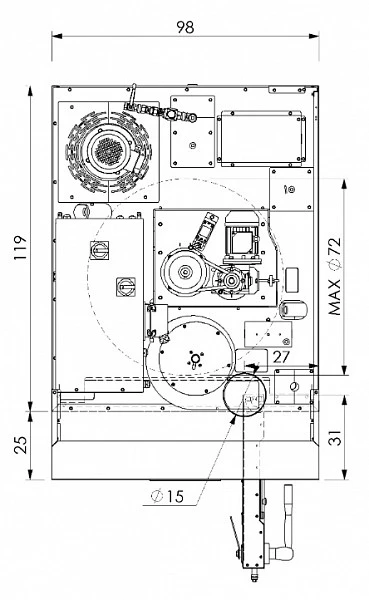 Печь ротационная Zucchelli Forni Minirotor E 40x60