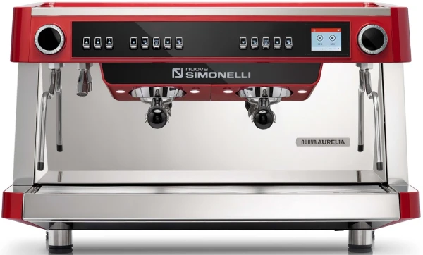 Рожковая кофемашина Nuova Simonelli AURELIA MP 2Gr (220V) (красная) (высокие группы) (самоочистка) (