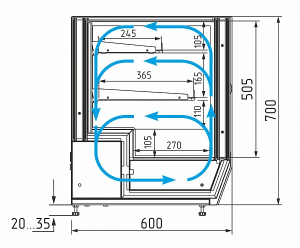 Витрина холодильная настольная Полюс AC59 VM 0,7-1 Slider
