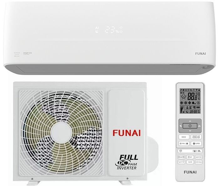 Кондиционер настенный инвертор. типа Funai RAC-I-EU25HP.D01