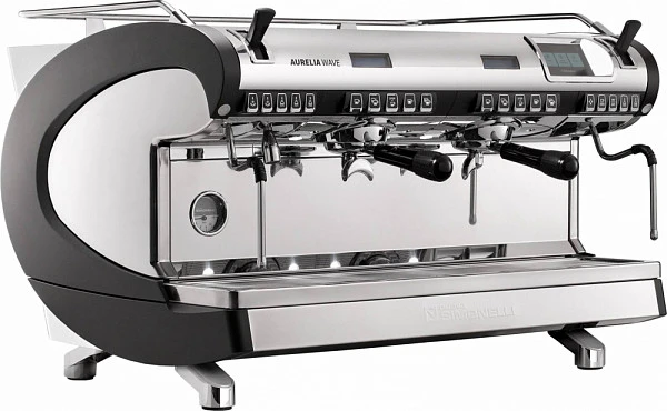 Рожковая кофемашина Nuova Simonelli Aurelia WAVE T3 2Gr (220V) (черная) (высокие группы) (самоочистк