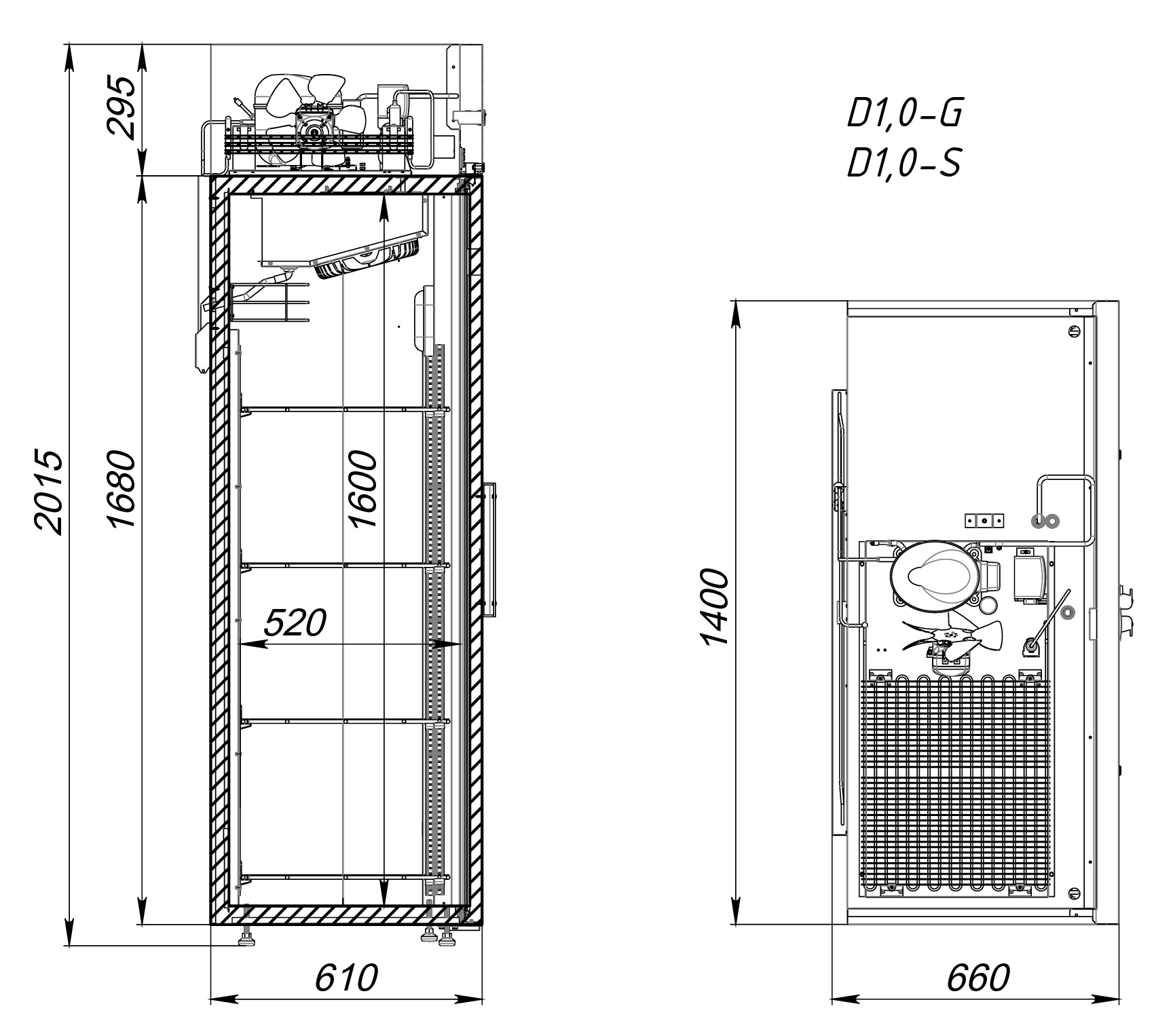 Шкаф холодильный Аркто V1.0-SD