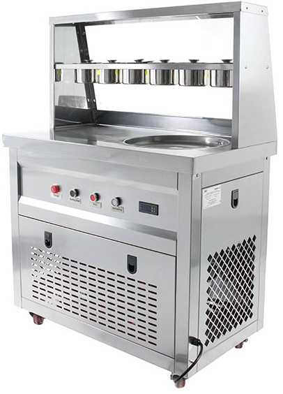 Фризер для жареного мороженого Foodatlas KCB-1Y (контроль температур) (стол для топпингов)