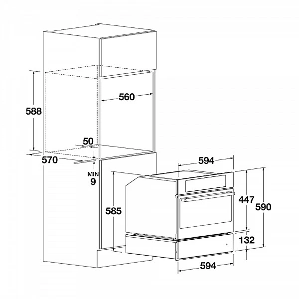Вакуумный упаковщик встраиваемый Fulgor Milano FVSD 150 TC X