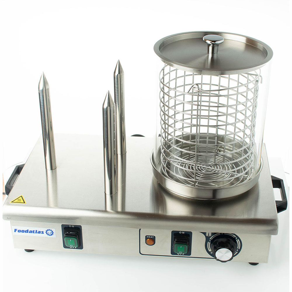 Аппарат для приготовления хот-догов Foodatlas HHD-03 (гриль паровой)