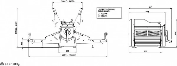 Тестораскаточная машина Rollmatic R55В/08